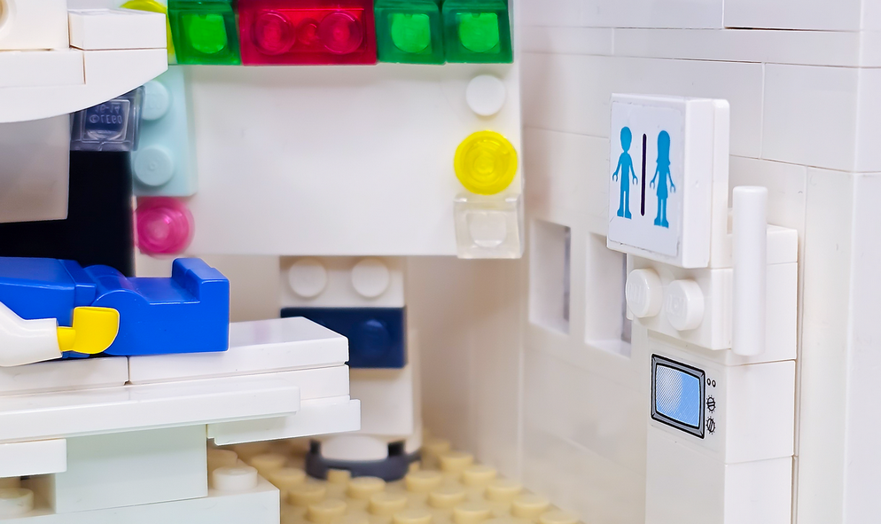 Model LEGO tomografii komputerowej – gantry TK