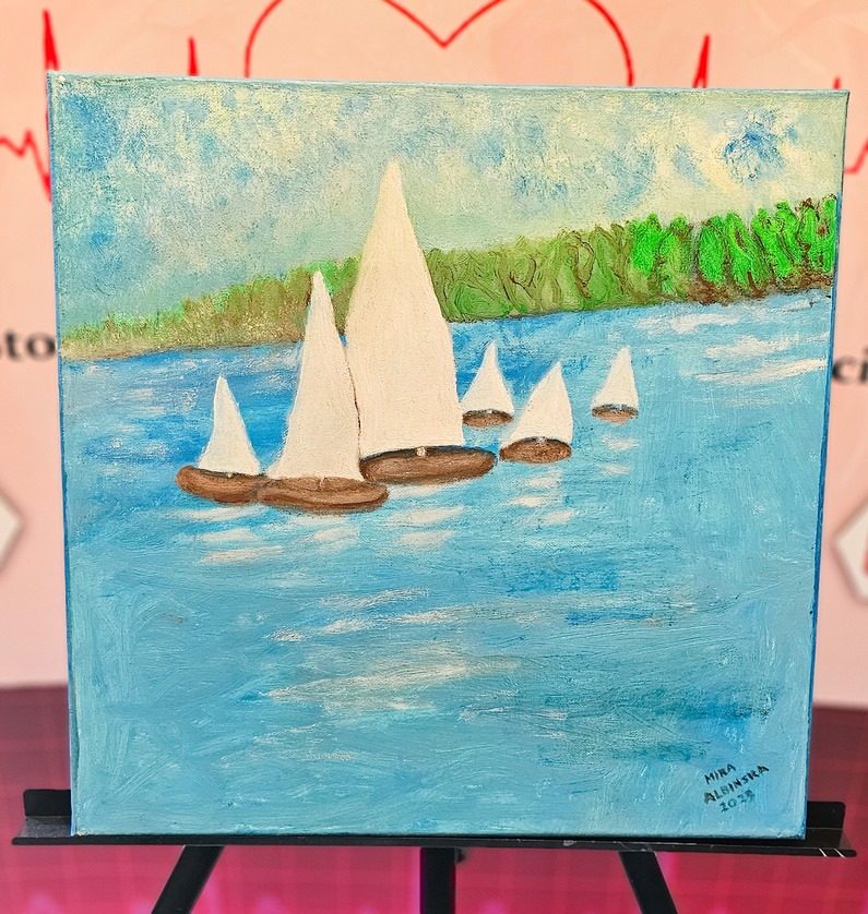 Obraz Miry Albińskiej nr 6 – licytacja charytatywna Serce pod Choinkę