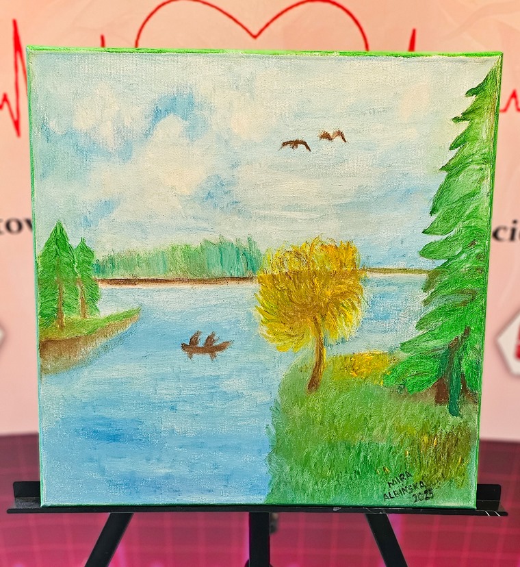 Obraz Miry Albińskiej nr 8 – licytacja charytatywna Serce pod Choinkę