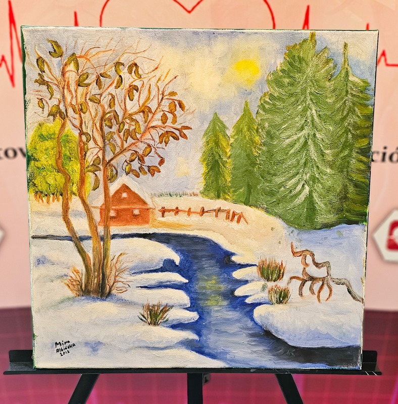 Obraz Miry Albińskiej nr 9 – licytacja charytatywna Serce pod Choinkę