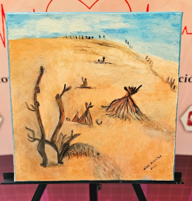 Obraz Miry Albińskiej nr 10 – licytacja charytatywna Serce pod Choinkę