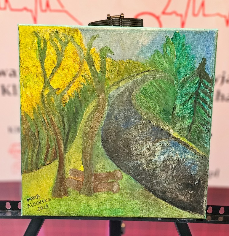 Obraz Miry Albińskiej nr 11 – licytacja charytatywna Serce pod Choinkę