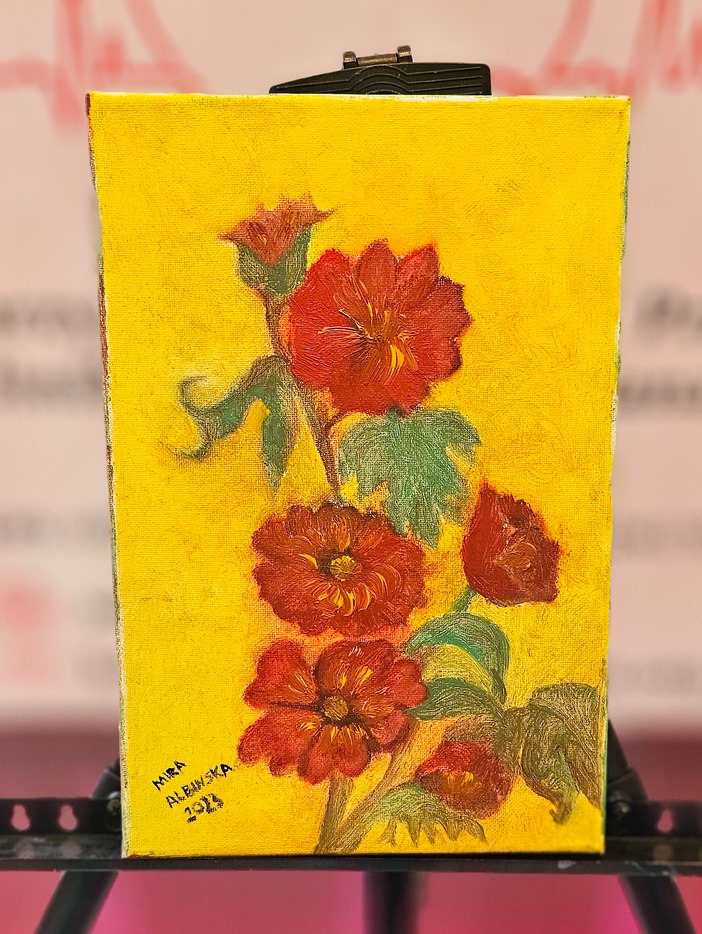 Obraz Miry Albińskiej nr 22 – licytacja charytatywna Serce pod Choinkę