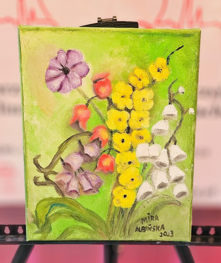 Obraz Miry Albińskiej nr 23 – licytacja charytatywna Serce pod Choinkę