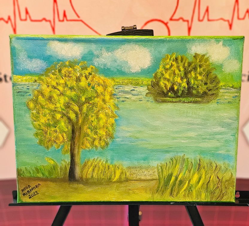 Obraz Miry Albińskiej nr 26 – licytacja charytatywna Serce pod Choinkę