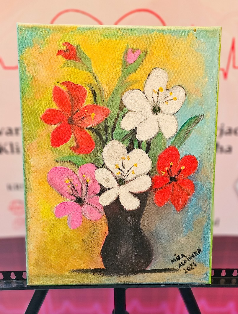 Obraz Miry Albińskiej nr 27 – licytacja charytatywna Serce pod Choinkę