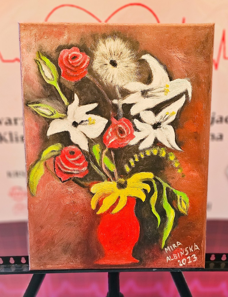 Obraz Miry Albińskiej nr 28 – licytacja charytatywna Serce pod Choinkę