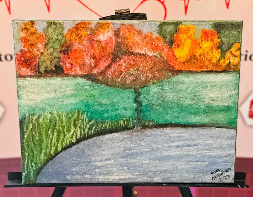 Obraz Miry Albińskiej nr 29 – licytacja charytatywna Serce pod Choinkę