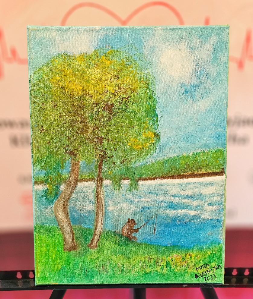 Obraz Miry Albińskiej nr 38 – licytacja charytatywna Serce pod Choinkę