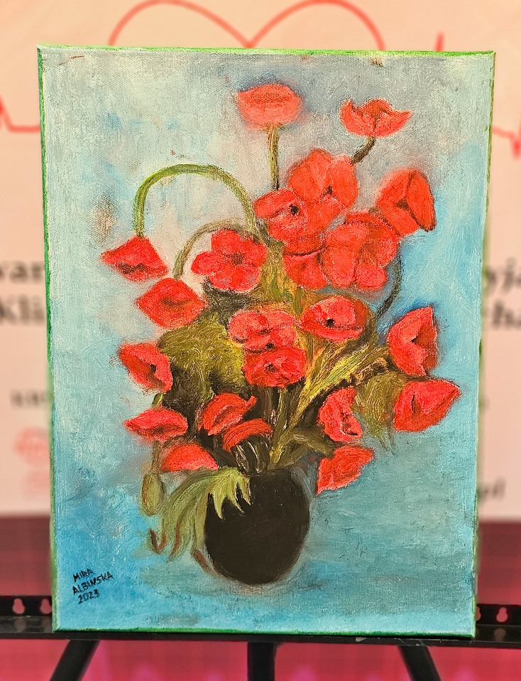 Obraz Miry Albińskiej nr 42 – licytacja charytatywna Serce pod Choinkę