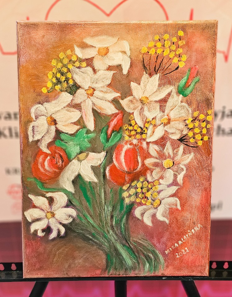 Obraz Miry Albińskiej nr 43 – licytacja charytatywna Serce pod Choinkę