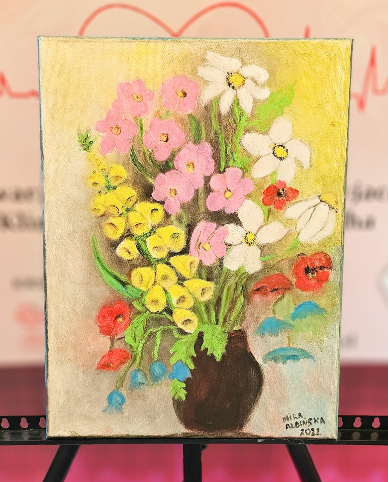 Obraz Miry Albińskiej nr 44 – licytacja charytatywna Serce pod Choinkę