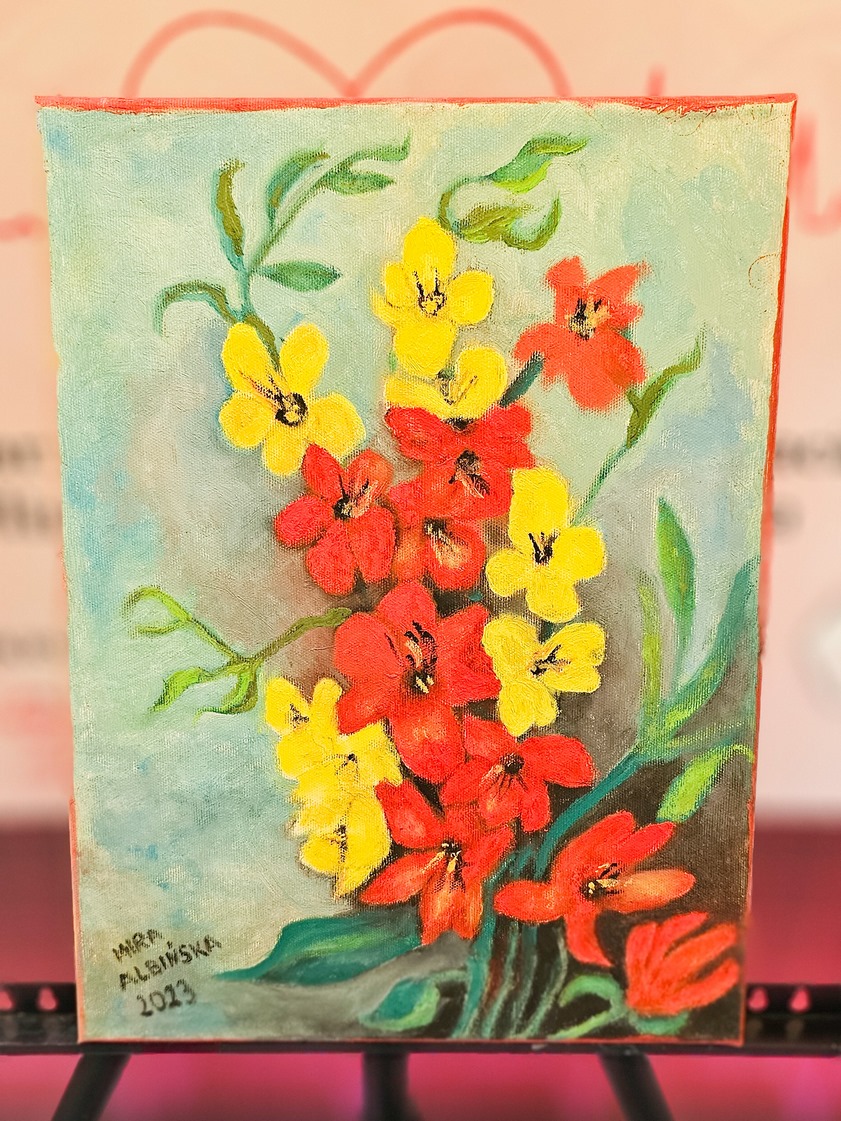 Obraz Miry Albińskiej nr 47 – licytacja charytatywna Serce pod Choinkę