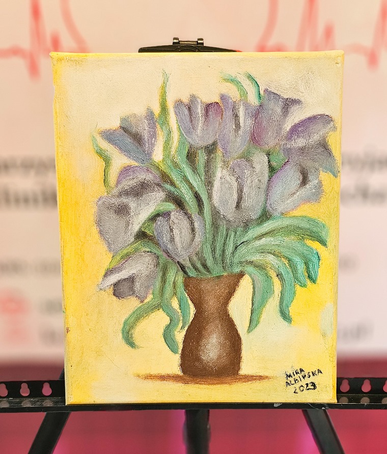 Obraz Miry Albińskiej nr 53 – licytacja charytatywna Serce pod Choinkę