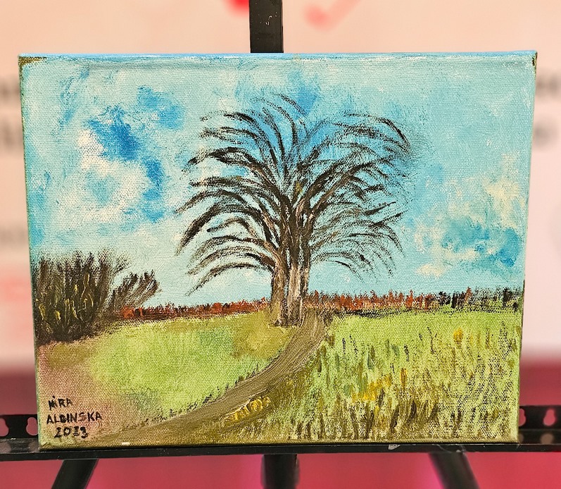 Obraz Miry Albińskiej nr 55 – licytacja charytatywna Serce pod Choinkę