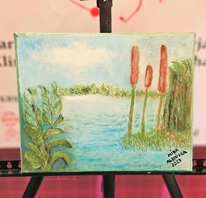 Obraz Miry Albińskiej nr 61 – licytacja charytatywna Serce pod Choinkę