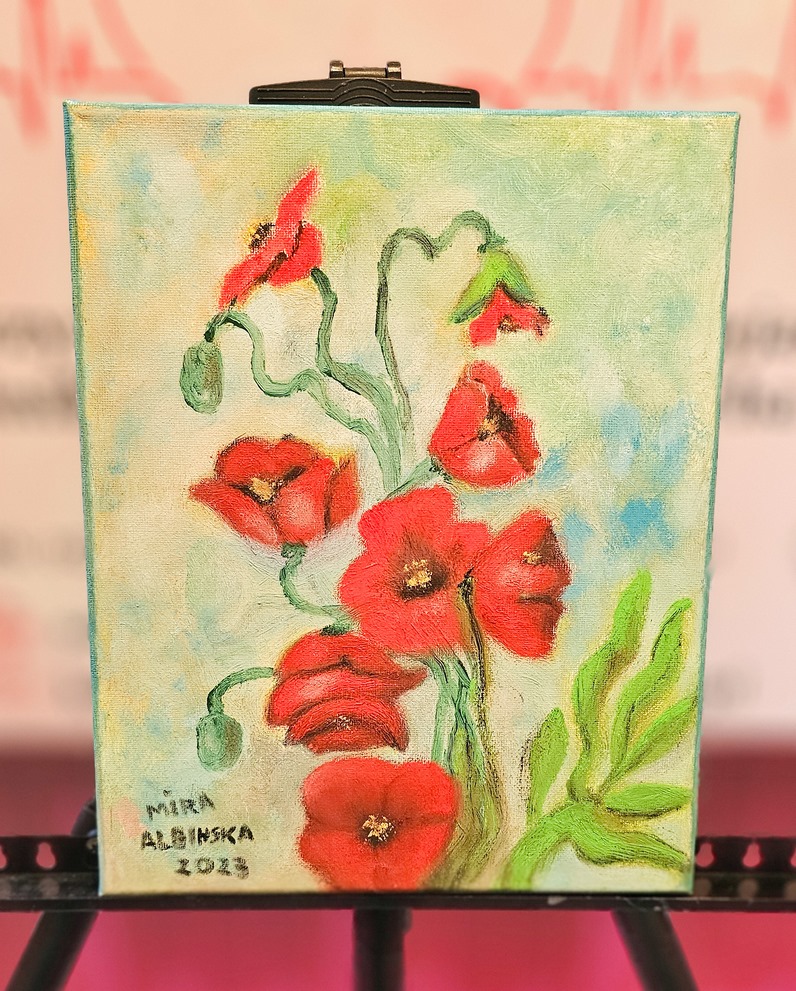 Obraz Miry Albińskiej nr 65 – licytacja charytatywna Serce pod Choinkę